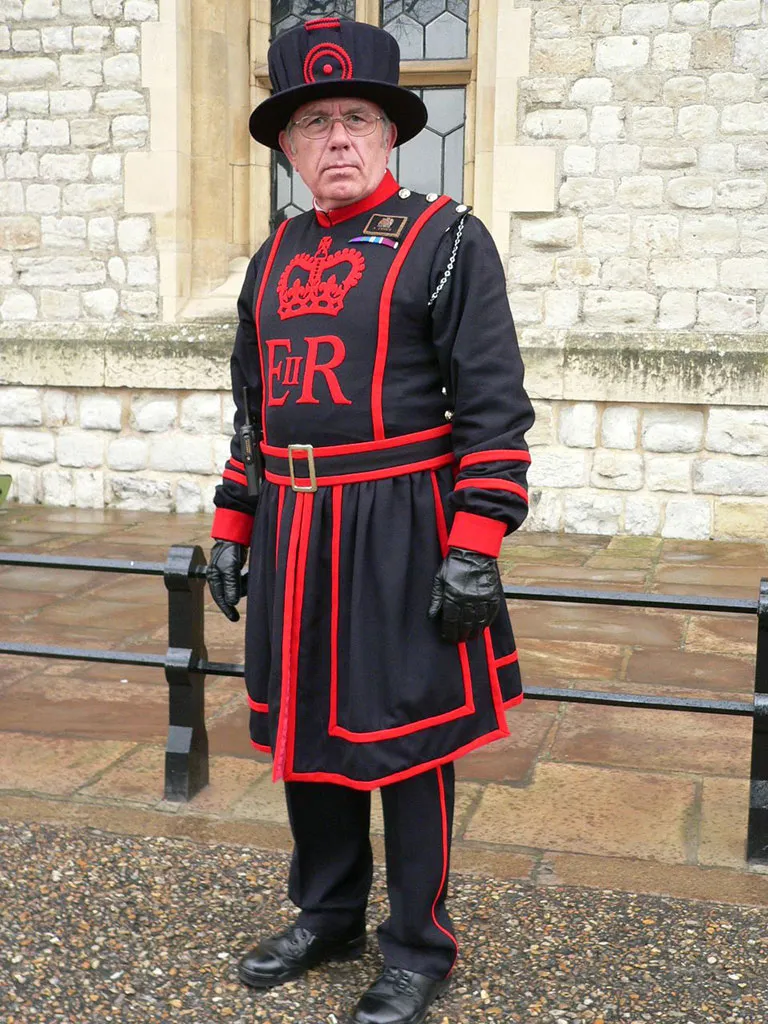 Foto de un Alabardero también llamado Beefeater de la Torre de Londres
