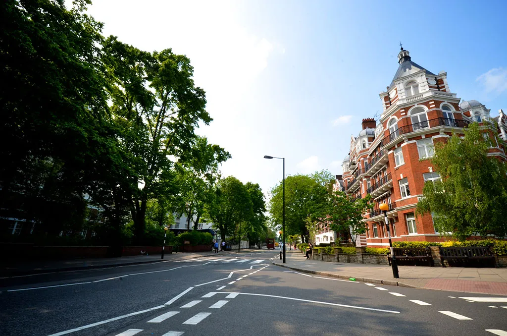 Foto de la Calle Abbey Road con el famoso paso de peatones