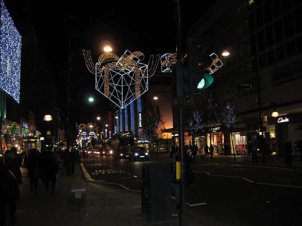 La Calle Oxford Street de Londres en Navidades