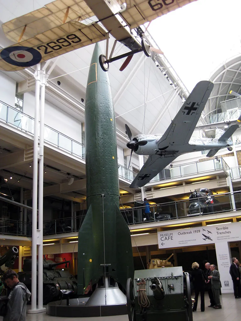 Cohete expuesto en el Imperial War Museum de Londres