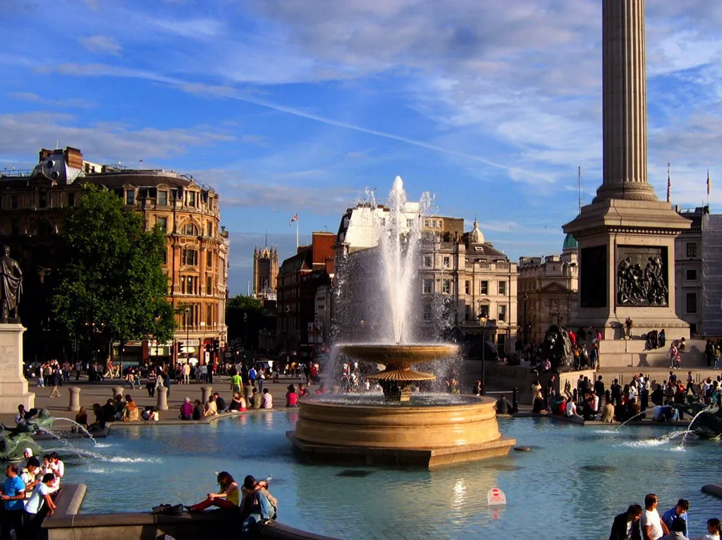 Fuente central de la Plaza Trafalgar Square