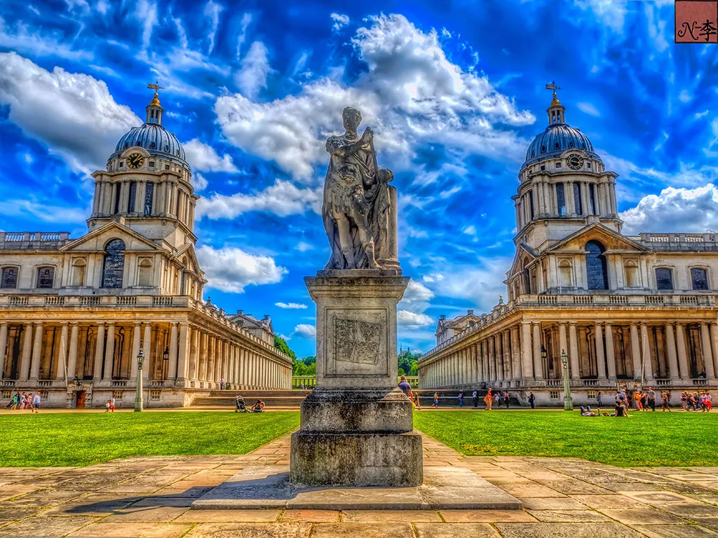 Foto del Royal Naval College que se encuentra en el Parque Greenwich