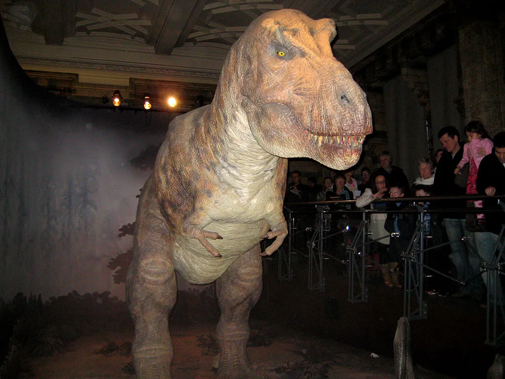 Tyrannosaurus Rex mecánico del Museo de Historia Natural de Londres