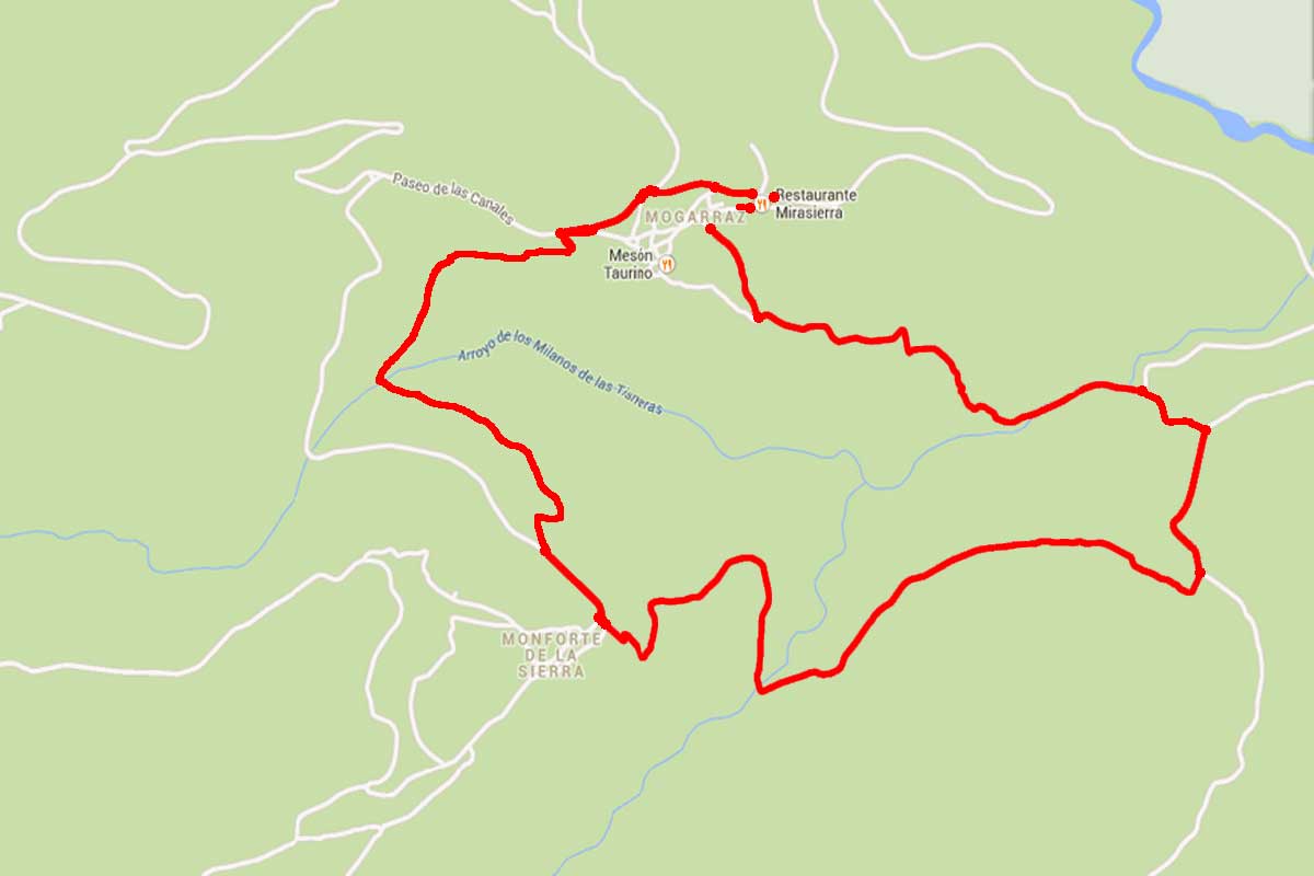 Mapa del Camino del Agua