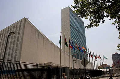 Foto del edificio de la Sede de la Organización de las Naciones Unidas (ONU) en Nueva York