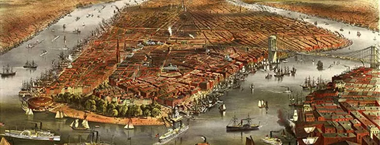 Imagen de Nueva York en la década de 1870s
