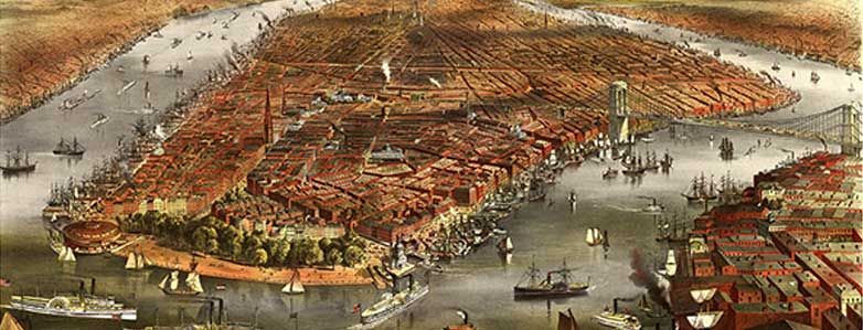 Imagen de Nueva York en la década de 1870s