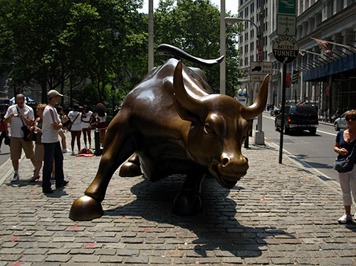 Foto del toro de Wall Street de Nueva York