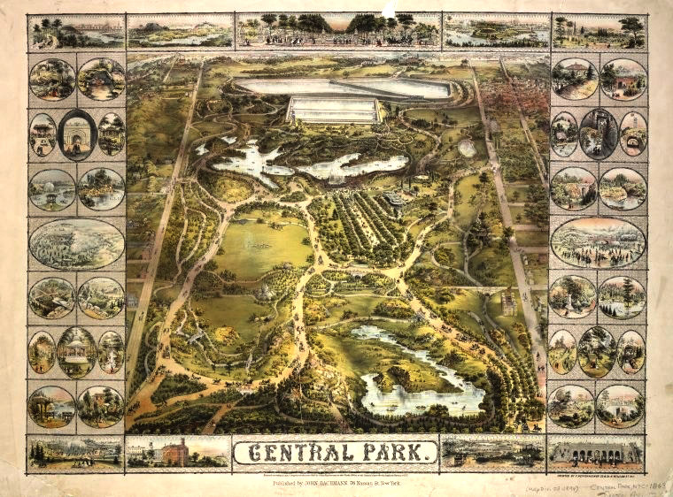 Mapa de Central Park de 1863