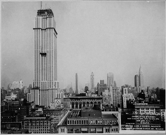 Construcción del Empire State Bulding foto de octubre de 1931