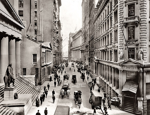 Foto de 1911 de Wall Street de Nueva York